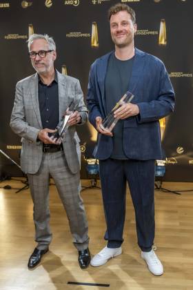 ABB KREATIVE- Preistraeger Auszeichnung für die Beste Musik Fiktion geht an Stefan Will und Robert Henke zu Gast bei der Gala Die Nacht der Kreativen Der Deutsche Fernsehpreis 2026 in der Flora am 08.09.2026 in Koeln NRW Deutschland