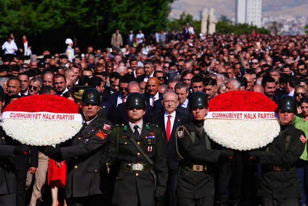 CHP mark its 103rd anniversary ANKARA, TURKIYE - SEPTEMBER 09: Leader of the Republican People s Party (CHP) Kemal Kilicdaroglu along with party members visit Anitkabir, the mausoleum of Mustafa Kemal Ataturk, founder of the Republic of Turkiye, as part of the events marking his party s 103rd founding anniversary in Ankara, Turkiye on September 09, 2026. Evrim Aydin Anadolu Ankara Turkey. Editorial use only. Please get in touch for any other usage.  Copyright: x2026xAnadoluxEvrimxAydinx