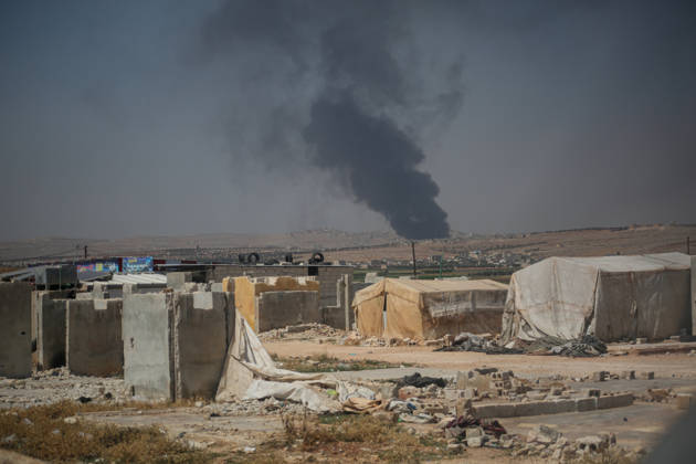4 killed in explosion in Syria s Idlib province IDLIB, SYRIA - SEPTEMBER 09: Smoke rises after a powerful explosion, the cause of which has not yet been determined, at a warehouse where war remnant munitions were being collected near the Sarmada district of Idlib province in northwestern Syria on September 09, 2026. Police, ambulance, firefighting, and civil defense teams were dispatched to the area. Kasim Yusuf Anadolu Idlib Syria. Editorial use only. Please get in touch for any other usage.  Copyright: x2026xAnadoluxKasimxYusufx