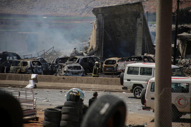 4 killed in explosion in Syria s Idlib province IDLIB, SYRIA - SEPTEMBER 09: Smoke rises after a powerful explosion, the cause of which has not yet been determined, at a warehouse where war remnant munitions were being collected near the Sarmada district of Idlib province in northwestern Syria on September 09, 2026. Police, ambulance, firefighting, and civil defense teams were dispatched to the area. Kasim Yusuf Anadolu Idlib Syria. Editorial use only. Please get in touch for any other usage.  Copyright: x2026xAnadoluxKasimxYusufx