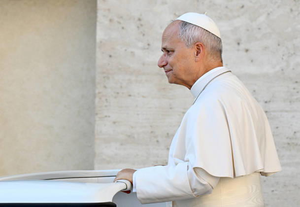 Pope Leo XIV leads The General Audience - Vatican Pope Leo XIV attends the weekly general audience in Saint Peter’s square, Vatican on September 9, 2026. Photo by Eric Vandeville ABACAPRESS.COM Rome Vatican (or Holy See)  Copyright: xVandevillexEric ABACAx