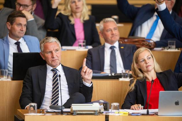 8. THÜRINGER LANDTAG - 52. PLENARSITZUNG ** NUR FÜR REDAKTIONELLE ZWECKE ** EDITORIAL USE ONLY **<p>09 09 2026-Erfurt: Thüringer Landtag 8. Wahlperiode 52. Plenarsitzung im Foto: Björn Höcke (AfD), Fraktionsvorsitzender, Wiebke Muhsal (AfD) ( Deutschland Thueringen Erfurt Copyright: SaschaxFromm