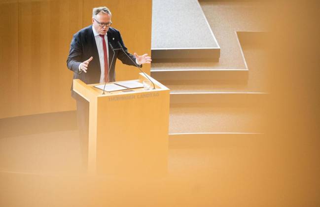 8. THÜRINGER LANDTAG - 52. PLENARSITZUNG ** NUR FÜR REDAKTIONELLE ZWECKE ** EDITORIAL USE ONLY **<p>09 09 2026-Erfurt: Thüringer Landtag 8. Wahlperiode 52. Plenarsitzung im Foto: Ministerpräsident Mario Voigt (CDU) während der Fragestunde ( Deutschland Thueringen Erfurt Copyright: SaschaxFromm