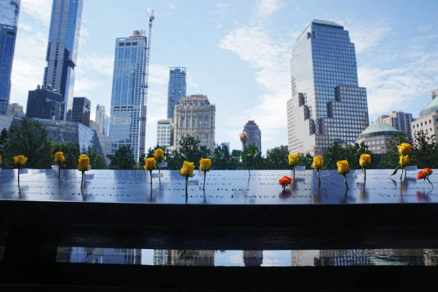 September 9, 2026, New York, New York, USA: Roses along the North Tower reflecting pool ahead of the 25th anniversary of the attacks of September 11 at the 9 11 Memorial on September 9, 2026 in New York. New York USA  - ZUMAb148 20260909_zap_b148_002 Copyright: xBryanxSmithx