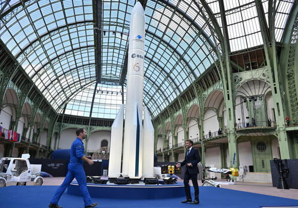 Thomas Pesquet and Emmanuel Macron, President of the French Republic, E. Macron, President of the French Republic, at the International Space Summit on September 10, 2026, at the Grand Palais in Paris, September 9, 2026. Nearly 1,100 companies from the space sector will also be present at the Grand Palais, demonstrating the exceptional mobilization of the global space ecosystem around this event, organized by France and Germany. The Summit will address all issues related to the development and innovation of the space sector through three key themes: 1) tackling the challenges of the global space economy through international cooperation; 2) advancing science, technology, and space exploration from an international perspective; and 3) ensur Copyright: xChristianxLiewigx xBestimagexChristianxLiewigx xBestimagex