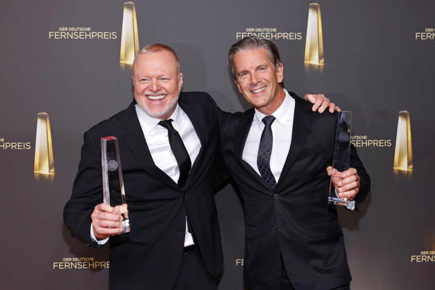Entertainer Stefan Raab und Talkmaster Markus Lanz beim Deutscher Fernsehpreis 2026 im Confex-Center der Koelnmesse. Köln, 09.09.2026 NRW Deutschland Copyright: xChristophxHardtx