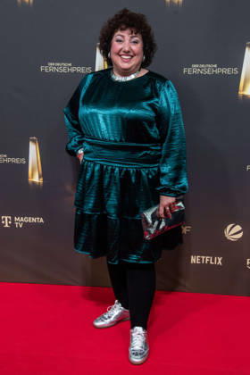 Meltem KAPTAN, Schauspielerin, Roter Teppich, Red Carpet Show, Ankunft, arrival, Verleihung des Deutschen Fernsehpreises, Der Deutsche Fernsehpreis 2026, Deutscher Fernsehpreis 2026 im Confex Koeln, am 09.09.2025.