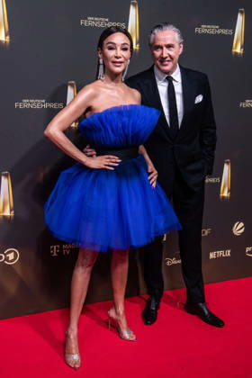Verona und Franjo POOTH, Roter Teppich, Red Carpet Show, Ankunft, arrival, Verleihung des Deutschen Fernsehpreises, Der Deutsche Fernsehpreis 2026, Deutscher Fernsehpreis 2026 im Confex Koeln, am 09.09.2025.