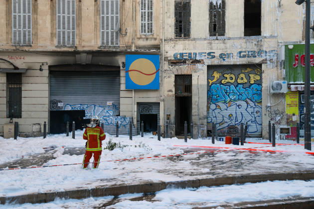 Fire at the MarchÃ du Soleil in Marseille: it took the fire brigade several hours to put out the blaze, which broke out at 2.19 am and destroyed around 500 mÂ². - 11 10 2026 - France Bouches-du-Rhone Marseille -  SylvainxRostaingx xLexPictorium LePictorium_0340462