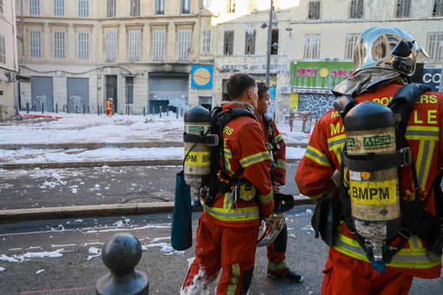 Fire at the MarchÃ du Soleil in Marseille: it took the fire brigade several hours to put out the blaze, which broke out at 2.19 am and destroyed around 500 mÂ². - 11 10 2026 - France Bouches-du-Rhone Marseille -  SylvainxRostaingx xLexPictorium LePictorium_0340468