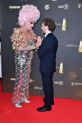 Olivia Jones und Louis Klamroth bei der Verleihung des Deutschen Fernsehpreis im Confex Center in Köln am 09.09.2026