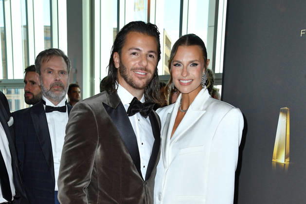 Riccardo Basile und Laura Wontorra bei der Verleihung des Deutschen Fernsehpreis im Confex Center in Köln am 09.09.2026