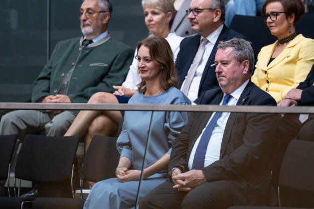 10.09.2026, GER, Berlin, 93. Sitzung des Deutschen Bundestages im Plenarsaal des Reichstagsgebäudes. Ãgnes Forsthoffer, Präsidentin des ungarischen Parlaments zu besuch im Bundestag Copyright: xnordphotoxGmbHx xChristianxSchulzex