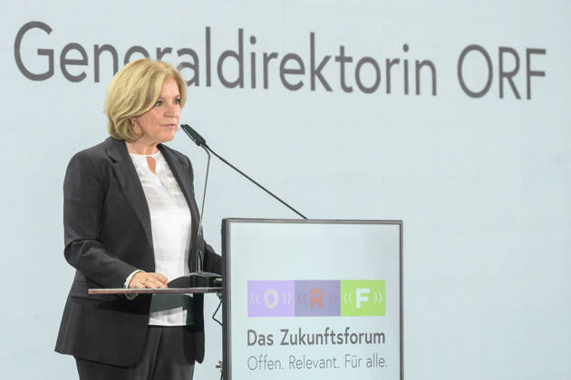 photonews.at - Wien, 10.09.2026. Beim ORF-Zukunftsforum geht es um die künftige Rolle des öffentlich-rechtlichen Rundfunks in Österreich. An zwei Tagen diskutieren Vertreter aus Politik, Medien, Wissenschaft sowie aus Kunst, Kultur und Sport über zentrale Fragen zur Zukunft des ORF. Im Rahmen des Forums geht es unter anderem um den öffentlich-rechtlichen Auftrag, Jugend und Medienkompetenz, Digitalisierung, Plattformen und Künstliche Intelligenz sowie um Strukturen, Governance und den Medienstandort Österreich PHOTO: zur ORF-Generaldirektorin Ingrid Thurnher The ORF Future Forum focuses on the future of public-service broadcasting in Austria. Over two days, representatives from politics, media, academia, arts, culture and sports discu