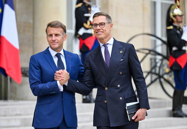 French President Emmanuel Macron welcomes Finnish President Alexander Stubb to the Élysée Palace in Paris, France, on September 10, 2026. Christian Liewig Bestimage French President Emmanuel Macron welcomes Finnish President Alexander Stubb to the Élysée Palace in Paris, France, on September 10, 2026 Paris, France  Copyright: xChristianxLiewigx xBestimagexChristianxLiewigx xBestimagex