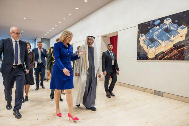 Staatsbesuch S.H. des Präsidenten der Vereinigten Arabischen Emirate, Scheich Mohammed bin Zayed Al Nahyan, in der Bundesrepublik Deutschland. Deutschland, Berlin am 10. September 2026: Die Präsidentin des Deutschen Bundestages, Julia Klöckner, empfängt den Präsidenten der Vereinigten Arabischen Emirate, Scheich Mohammed bin Zayed Al Nahyan, im Deutschen Bundestag in Berlin.
