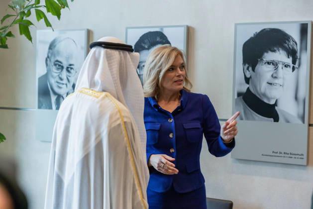 Staatsbesuch S.H. des Präsidenten der Vereinigten Arabischen Emirate, Scheich Mohammed bin Zayed Al Nahyan, in der Bundesrepublik Deutschland. Deutschland, Berlin am 10. September 2026: Die Präsidentin des Deutschen Bundestages, Julia Klöckner, empfängt den Präsidenten der Vereinigten Arabischen Emirate, Scheich Mohammed bin Zayed Al Nahyan, im Deutschen Bundestag in Berlin.