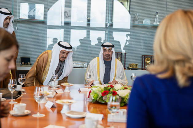 Staatsbesuch S.H. des Präsidenten der Vereinigten Arabischen Emirate, Scheich Mohammed bin Zayed Al Nahyan, in der Bundesrepublik Deutschland. Deutschland, Berlin am 10. September 2026: Die Präsidentin des Deutschen Bundestages, Julia Klöckner, empfängt den Präsidenten der Vereinigten Arabischen Emirate, Scheich Mohammed bin Zayed Al Nahyan, im Deutschen Bundestag in Berlin.
