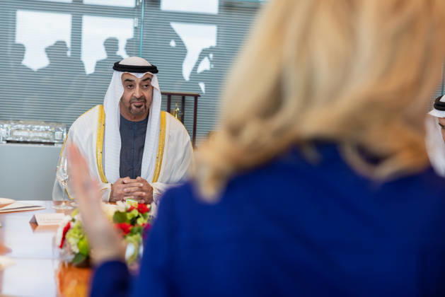 Staatsbesuch S.H. des Präsidenten der Vereinigten Arabischen Emirate, Scheich Mohammed bin Zayed Al Nahyan, in der Bundesrepublik Deutschland. Deutschland, Berlin am 10. September 2026: Die Präsidentin des Deutschen Bundestages, Julia Klöckner, empfängt den Präsidenten der Vereinigten Arabischen Emirate, Scheich Mohammed bin Zayed Al Nahyan, im Deutschen Bundestag in Berlin.