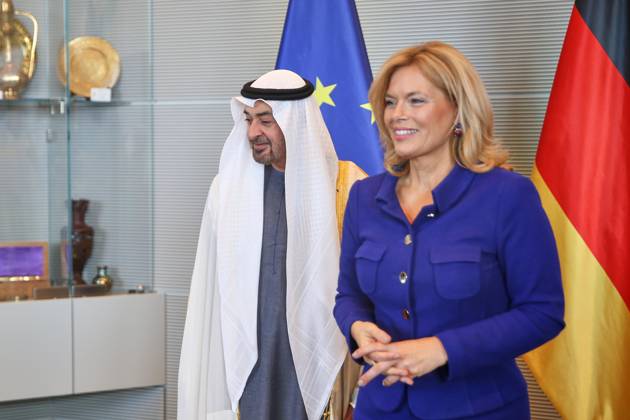 Berlin, Deutschland, 10.09.2026: Deutscher Bundestag: Staatsbesuch S.H. des Präsidenten der Vereinigten Arabischen Emirate: Muhammad bin Zayid Al Nahyan und Bundestagspräsidentin Julia Klöckner (CDU) Copyright: xdtsxNachrichtenagenturx dts_133979