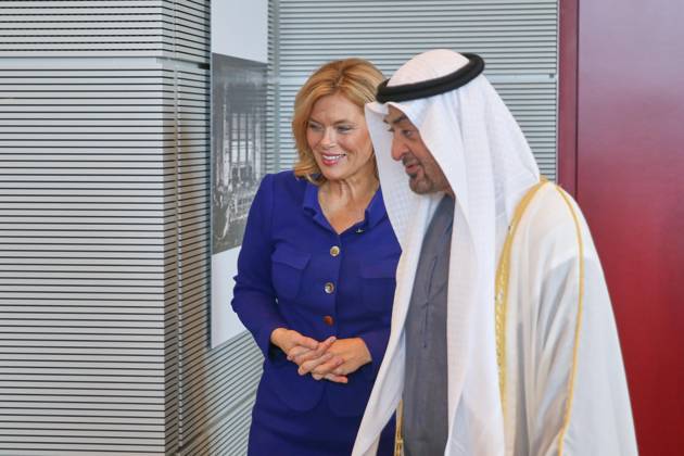 Berlin, Deutschland, 10.09.2026: Deutscher Bundestag: Staatsbesuch S.H. des Präsidenten der Vereinigten Arabischen Emirate: Bundestagspräsidentin Julia Klöckner (CDU) und Muhammad bin Zayid Al Nahyan Copyright: xdtsxNachrichtenagenturx dts_133990