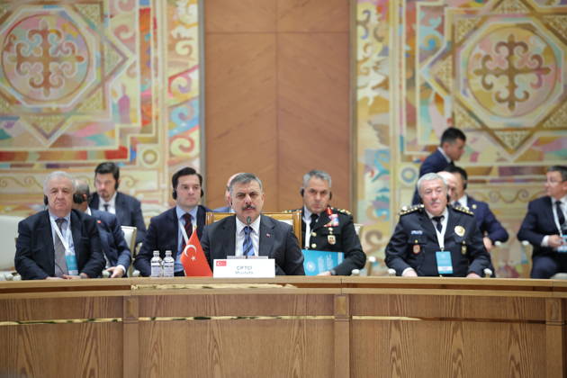 News Bilder des Tages Turkiye’s Interior Minister Mustafa Ciftci attends OTS Ministers of Internal Affairs Meeting in Astana ASTANA, KAZAKHSTAN - SEPTEMBER 10: (----EDITORIAL USE ONLY - MANDATORY CREDIT - TURKISH MINISTRY OF INTERIOR HANDOUT - NO MARKETING NO ADVERTISING CAMPAIGNS - DISTRIBUTED AS A SERVICE TO CLIENTS----) Turkiye’s Interior Minister Mustafa Ciftci delivers a speech as he attends the 3rd Meeting of the Organization of Turkic States (OTS) Ministers of Internal Affairs in Astana, the capital of Kazakhstan, on September 10, 2026. Turkish Interior Ministry Handout Anadolu Astana Kazakhstan. Editorial use only. Please get in touch for any other usage.  Copyright: x2026xAnadoluxTurkishxInteriorxMinistry Handoutx