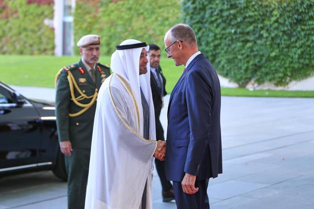 Berlin, Deutschland, 10.09.2026: Deutscher Bundestag: Staatsbesuch S.H. des Präsidenten der Vereinigten Arabischen Emirate: Muhammad bin Zayid Al Nahyan und Friedrich Merz Copyright: xdtsxNachrichtenagenturx dts_133998