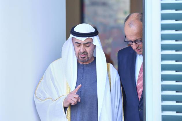 Berlin, Deutschland, 10.09.2026: Bundeskanzleramt: Staatsbesuch S.H. des Präsidenten der Vereinigten Arabischen Emirate: Muhammad bin Zayid Al Nahyan und Friedrich Merz Copyright: xdtsxNachrichtenagenturx dts_134000