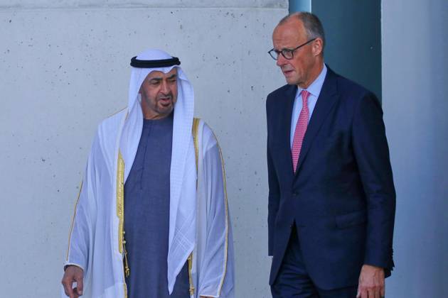 Berlin, Deutschland, 10.09.2026: Bundeskanzleramt: Staatsbesuch S.H. des Präsidenten der Vereinigten Arabischen Emirate: Muhammad bin Zayid Al Nahyan und Friedrich Merz Copyright: xdtsxNachrichtenagenturx dts_134001