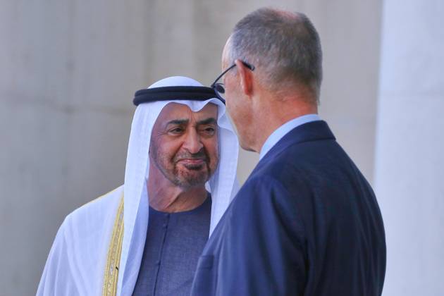 Berlin, Deutschland, 10.09.2026: Bundeskanzleramt: Staatsbesuch S.H. des Präsidenten der Vereinigten Arabischen Emirate: Muhammad bin Zayid Al Nahyan und Friedrich Merz Copyright: xdtsxNachrichtenagenturx dts_134002