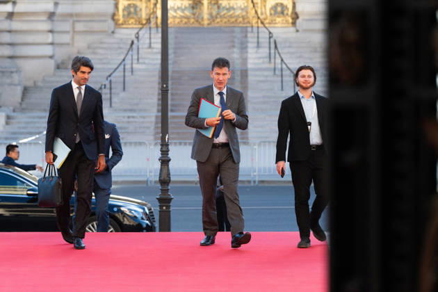 Arrivals at the International Space Summit - Paris Philippe Baptiste, French Minister for Higher Education, Research and Space arrives at the International Space Summit at the Grand Palais in Paris, France on September 10, 2026. Photo by Jeanne Accorsini Pool ABACAPRESS.COM Paris France  Copyright: xAccorsinixJeanne Pool ABACAx