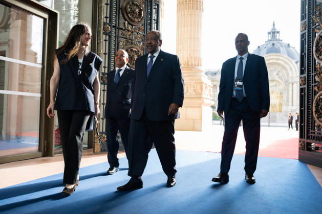 Arrivals at the International Space Summit - Paris Djibouti s President Ismael Omar Guelleh arrives at the International Space Summit at the Grand Palais in Paris, France on September 10, 2026. Photo by Jeanne Accorsini Pool ABACAPRESS.COM Paris France  Copyright: xAccorsinixJeanne Pool ABACAx