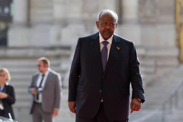 Arrivals at the International Space Summit - Paris Djibouti s President Ismael Omar Guelleh arrives at the International Space Summit at the Grand Palais in Paris, France on September 10, 2026. Photo by Jeanne Accorsini Pool ABACAPRESS.COM Paris France  Copyright: xAccorsinixJeanne Pool ABACAx