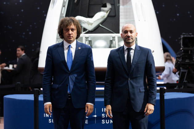 Arrivals at the International Space Summit - Paris French Junior Minister for Europe Benjamin Haddad welcomes Georgia s Prime Minister Irakli Kobakhidze at the International Space Summit at the Grand Palais in Paris, France on September 10, 2026. Photo by Jeanne Accorsini Pool ABACAPRESS.COM Paris France  Copyright: xAccorsinixJeanne Pool ABACAx