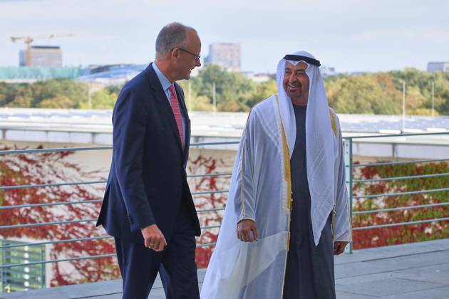 Berlin, Deutschland, 10.09.2026: Bundeskanzleramt: Staatsbesuch S.H. des Präsidenten der Vereinigten Arabischen Emirate: Friedrich Merz und Muhammad bin Zayid Al Nahyan Copyright: xdtsxNachrichtenagenturx dts_134022