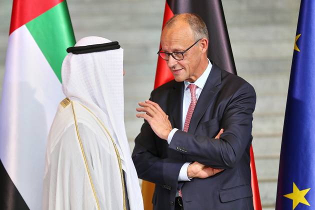 Berlin, Deutschland, 10.09.2026: Bundeskanzleramt: Staatsbesuch S.H. des Präsidenten der Vereinigten Arabischen Emirate: Muhammad bin Zayid Al Nahyan und Friedrich Merz Copyright: xdtsxNachrichtenagenturx dts_134021