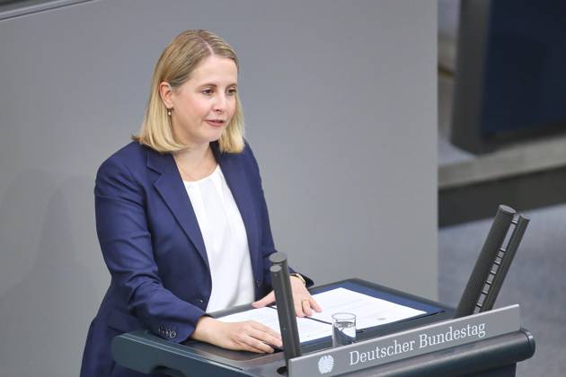 Berlin, Deutschland, 10.09.2026: Deutscher Bundestag: 93. Bundestagssitzung - Haushaltswoche: Bundesministerin für Wohnen, Stadtentwicklung und Bauwesen Verena Hubertz (SPD) Copyright: xdtsxNachrichtenagenturx dts_134006