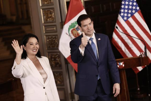 News Bilder des Tages US Secretary of State Marco Rubio is welcomed by Peruvian President Keiko Fujimori in Peru LIMA, PERU - SEPTEMBER 10: U.S. Secretary of State Marco Rubio (R) meets with Peruvian President Keiko Fujimori (L) at the Government Palace on September 10, 2026, in Lima, Peru. Following his visits to Colombia and Ecuador, the Secretary of State arrived in Lima to discuss key issues on the bilateral agenda, including security, the fight against drug trafficking, and trade. Peru is also expected to become part of the so-called Shield of the Americas, a U.S.-led regional security initiative. The meeting marked the first meeting between the governments of Peru and the United States. Klebher Vasquez Anadolu Lima Peru. Editorial use only. Please get  Copyright: x2026xAnadoluxKlebherxVasquezx