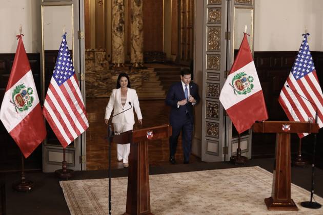 US Secretary of State Marco Rubio is welcomed by Peruvian President Keiko Fujimori in Peru LIMA, PERU - SEPTEMBER 10: U.S. Secretary of State Marco Rubio meets with Peruvian President Keiko Fujimori at the Government Palace on September 10, 2026, in Lima, Peru. Following his visits to Colombia and Ecuador, the Secretary of State arrived in Lima to discuss key issues on the bilateral agenda, including security, the fight against drug trafficking, and trade. Peru is also expected to become part of the so-called Shield of the Americas, a U.S.-led regional security initiative. The meeting marked the first meeting between the governments of Peru and the United States. Klebher Vasquez Anadolu Lima Peru. Editorial use only. Please get in touch  Copyright: x2026xAnadoluxKlebherxVasquezx
