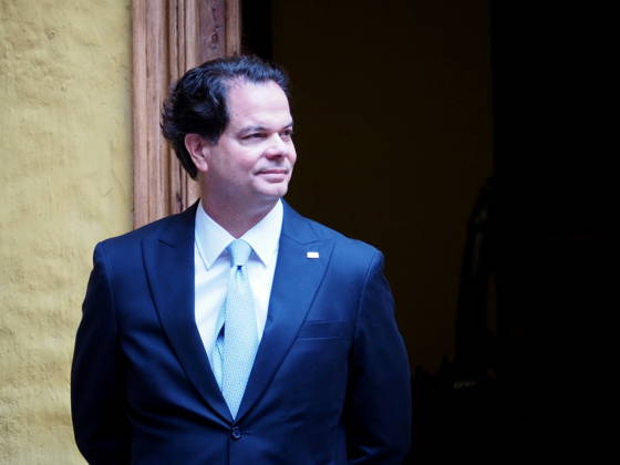 September 10, 2026, Lima, Lima, Peru: Bernie Navarro, Ambassador of the United States of America to Peru, at the Torre Tagle Palace during the visit of the U.S. Secretary of State Marco Rubio to discuss matters of state. Lima Peru  - ZUMAg240 20260910_zip_g240_006 Copyright: xCarlosxGarciaxGranthonx