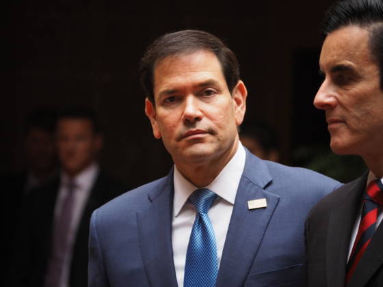September 10, 2026, Lima, Lima, Peru: U.S. Secretary of State Marco Rubio (L) is received by Carlos Espa y Garces-Alvear (R) Minister of Foreign Affairs, during an official visit to Peru to discuss matters of state. Lima Peru - ZUMAg240 20260910_zip_g240_008 Copyright: xCarlosxGarciaxGranthonx