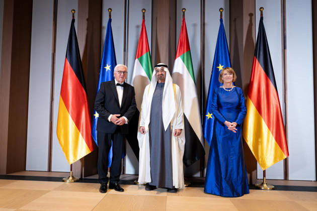 Bundespräsident, Scheich Mohammed Bin Zayed Al Nahyanin Berlin, Defilee, Spreebogen, Präsident, Vereinigte Arabische Emirate, Scheich Mohammed Bin Zayed Al Nahyanin, Bundespräsident, Frank-Walter Steinmeier, Elke Büdenbender Berlin Berlin GER
