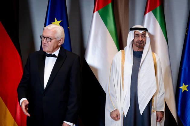 Bundespräsident, Scheich Mohammed Bin Zayed Al Nahyanin Berlin, Defilee, Spreebogen, Präsident, Vereinigte Arabische Emirate, Scheich Mohammed Bin Zayed Al Nahyanin, Bundespräsident, Frank-Walter Steinmeier Berlin Berlin GER