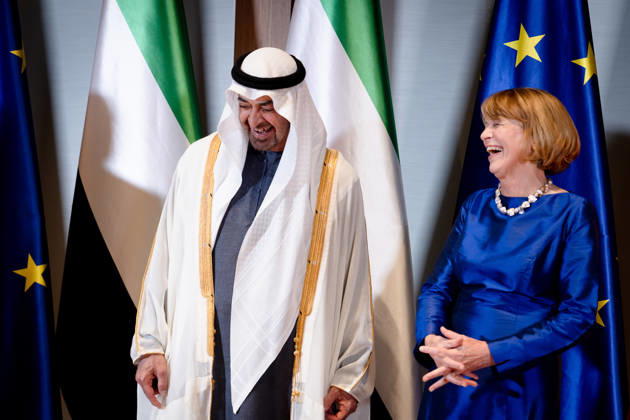 Bundespräsident, Scheich Mohammed Bin Zayed Al Nahyanin Berlin, Defilee, Spreebogen, Präsident, Vereinigte Arabische Emirate, Scheich Mohammed Bin Zayed Al Nahyanin, Elke Büdenbender Berlin Berlin GER