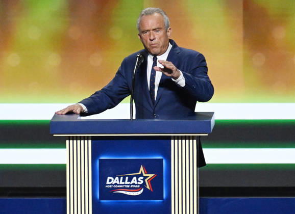 Secretary of Health and Human Services Robert Kennedy Jr., speaks during the second day of the Republican midterm convention at American Airlines Center in Dallas, Texas, on Thursday, September 10, 2026.  DAL20260910901 IANxHALPERIN