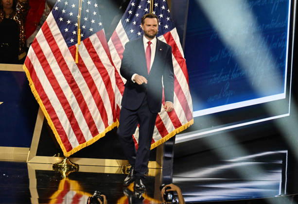 Vice President JD Vance arrives to make a keynote address during the second night of the Republican midterm convention at the American Airlines Center in Dallas, Texas, on Thursday, September 10, 2026.  DAL20260910923 IANxHALPERIN