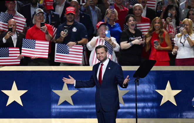 Vice President JD Vance arrives to make a keynote address during the second night of the Republican midterm convention at the American Airlines Center in Dallas, Texas, on Thursday, September 10, 2026.  DAL20260910925 IANxHALPERIN
