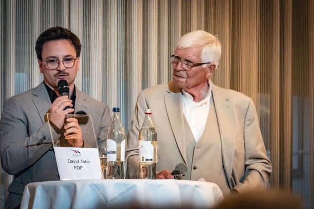 Berlin Reinickendorf OT Tegel: Tegeler Gespräch, politische Veranstaltungsreihe, David Jahn, FDP, Detlef Dzembritzki . - 10.09.2026 Tegel