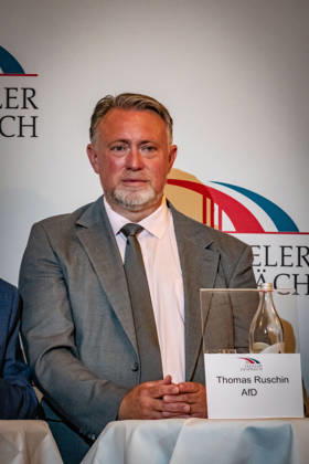 Berlin Reinickendorf OT Tegel: Tegeler Gespräch, politische Veranstaltungsreihe. Thomas Ruschin, AFD - 10.09.2026 Tegel