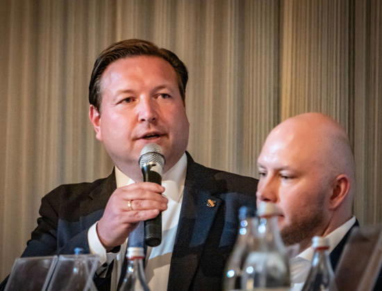 Berlin Reinickendorf OT Tegel: Tegeler Gespräch, politische Veranstaltungsreihe. Sebastian Pieper, CDU , Alexander Ewers, SPD - 10.09.2026 Tegel